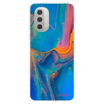 Picasee silikonowe przeźroczyste etui na Motorola Moto G51 - Rainbow