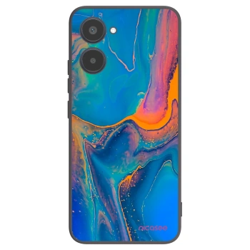 Picasee silikonowe czarne etui na Realme 10 4G - Rainbow