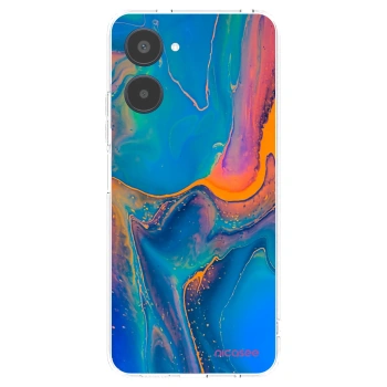 Picasee silikonowe przeźroczyste etui na Realme 10 4G - Rainbow