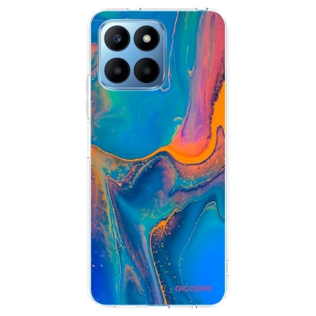 Picasee silikonowe przeźroczyste etui na Honor 70 Lite - Rainbow