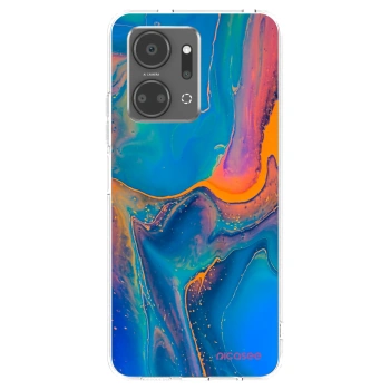 Picasee silikonowe przeźroczyste etui na Honor X7a - Rainbow