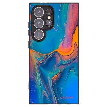 Picasee silikonowe czarne etui na Samsung Galaxy S24 Ultra S928B 5G - Rainbow
