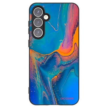 Picasee silikonowe czarne etui na Samsung Galaxy S23 FE S711B - Rainbow