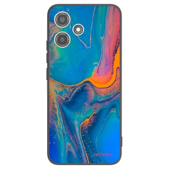 Picasee silikonowe czarne etui na Xiaomi Redmi 12 5G - Rainbow