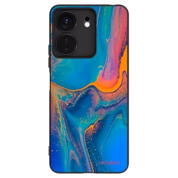 Picasee silikonowe czarne etui na Xiaomi Redmi 13C 4G - Rainbow