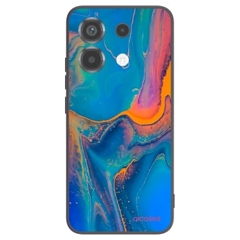 Picasee silikonowe czarne etui na Xiaomi Poco X6 - Rainbow