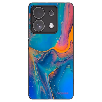 Picasee silikonowe czarne etui na Xiaomi Redmi Note 13 Pro 4G - Rainbow