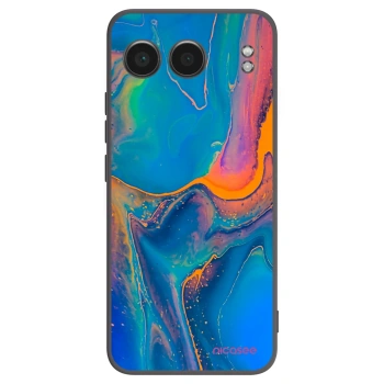 Picasee silikonowe czarne etui na OnePlus Nord 4 - Rainbow