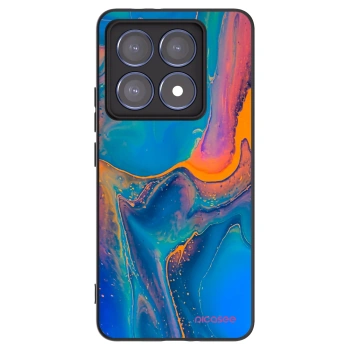 Picasee silikonowe czarne etui na Xiaomi 14T Pro - Rainbow