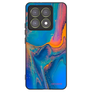 Picasee silikonowe czarne etui na Xiaomi 14T - Rainbow