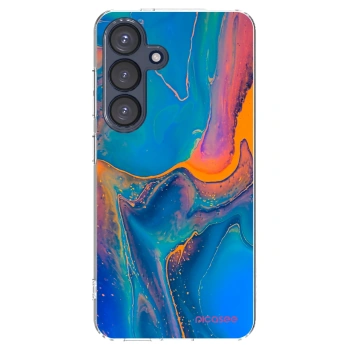 Picasee silikonowe przeźroczyste etui na Samsung Galaxy S25 5G - Rainbow