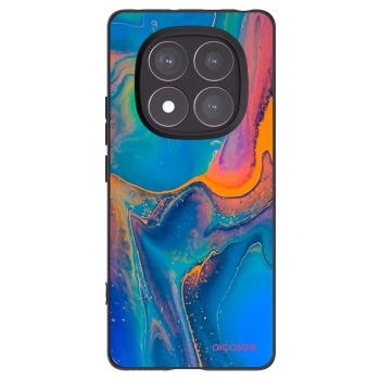 Picasee silikonowe czarne etui na Xiaomi Redmi Note 14 Pro 4G - Rainbow