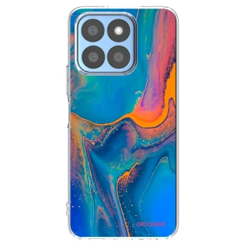 Picasee silikonowe przeźroczyste etui na Honor X8c - Rainbow