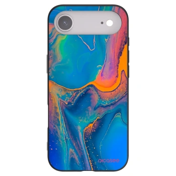 Picasee silikonowe czarne etui na Apple iPhone Air - Rainbow