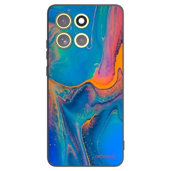 Picasee silikonowe czarne etui na Motorola Moto G86 Power 5G - Rainbow