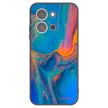 Picasee silikonowe czarne etui na Xiaomi Redmi 15C 5G - Rainbow