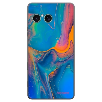 Picasee silikonowe czarne etui na Sony Xperia 10 VII - Rainbow