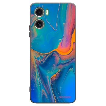 Picasee silikonowe czarne etui na Motorola Moto G06 - Rainbow