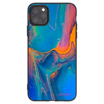 Picasee silikonowe czarne etui na Apple iPhone 11 Pro Max - Rainbow