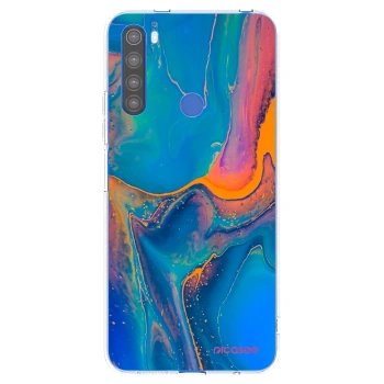 Picasee silikonowe przeźroczyste etui na Xiaomi Redmi Note 8T - Rainbow