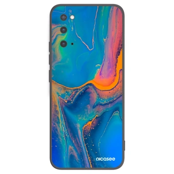 Picasee silikonowe czarne etui na Samsung Galaxy S20 G980F - Rainbow