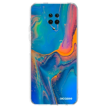 Picasee silikonowe przeźroczyste etui na Xiaomi Redmi Note 9S - Rainbow