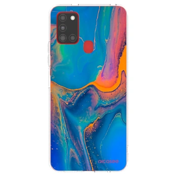 Picasee silikonowe przeźroczyste etui na Samsung Galaxy A21s - Rainbow