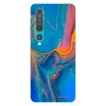 Picasee silikonowe przeźroczyste etui na Xiaomi Mi 10 - Rainbow