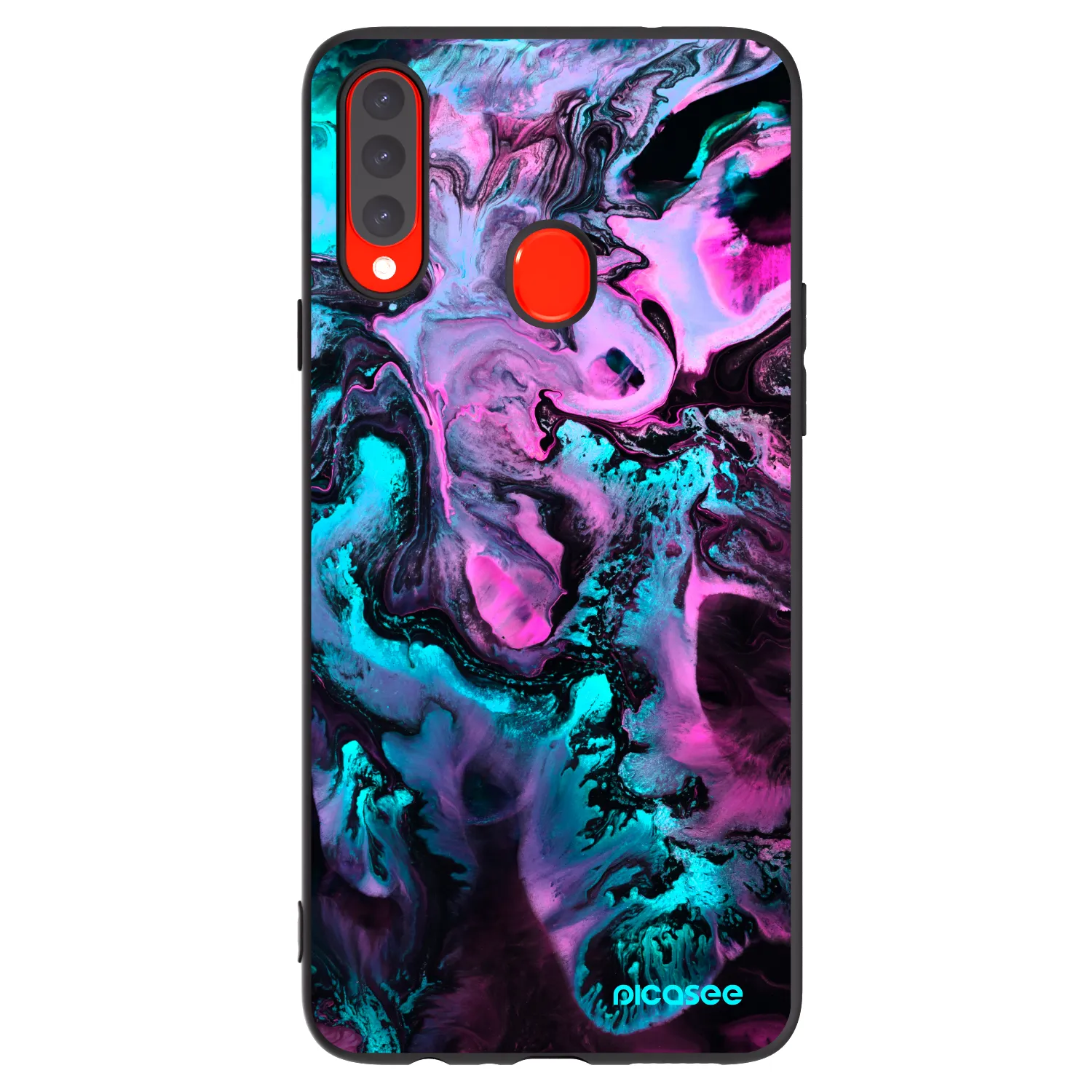 Picasee silikonowe czarne etui na Samsung Galaxy A20s - Lean