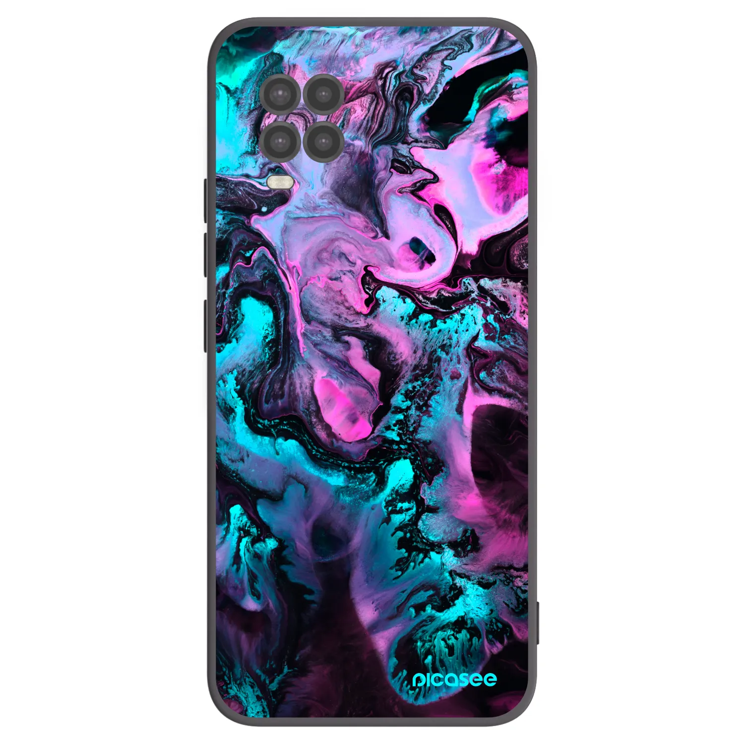 Picasee silikonowe czarne etui na Xiaomi Mi 10 Lite - Lean