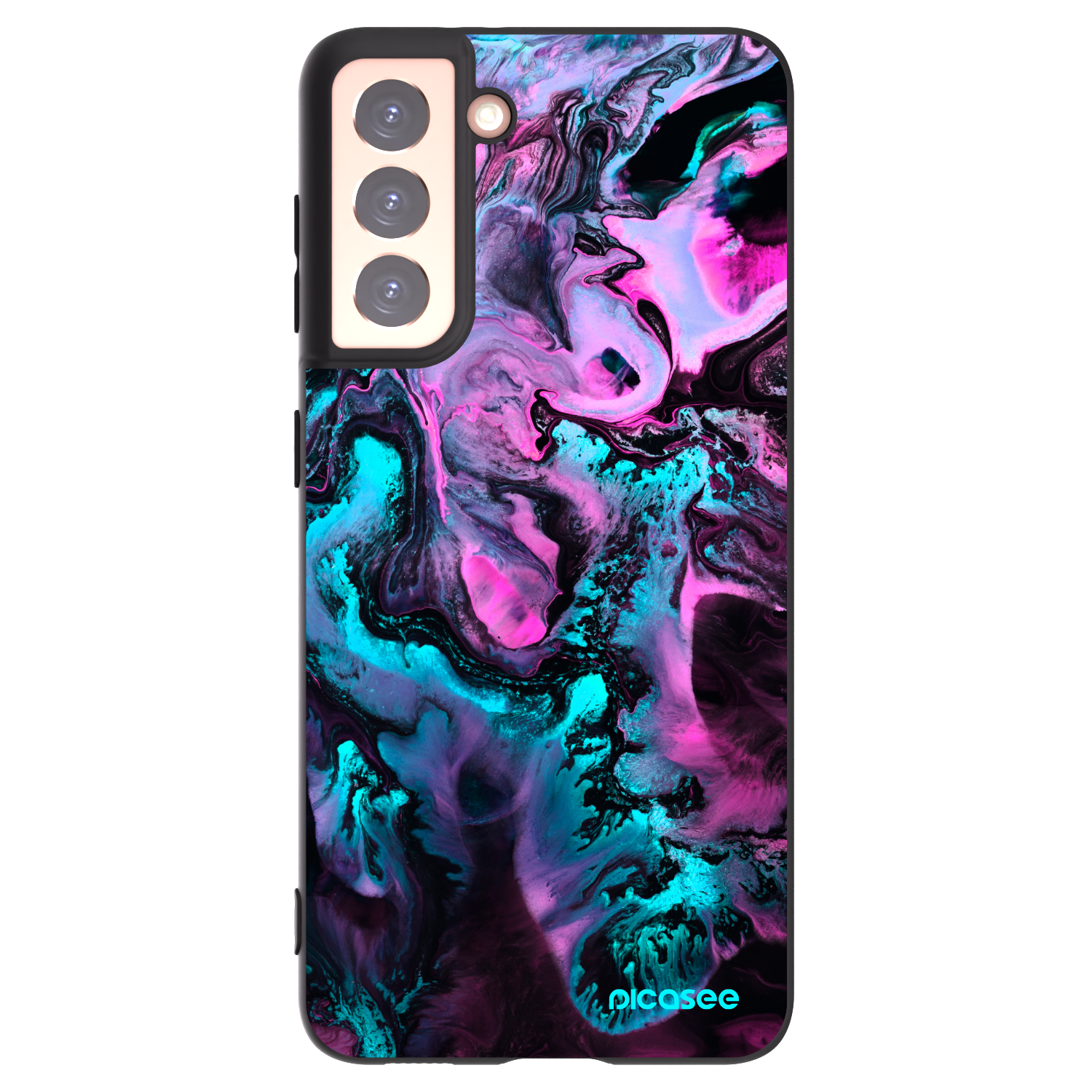 Picasee silikonowe czarne etui na Samsung Galaxy S21 5G G991B - Lean