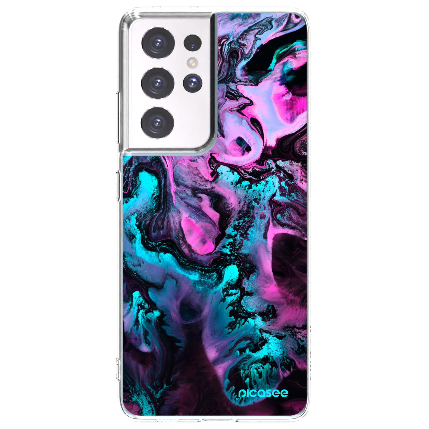 Picasee silikonowe przeźroczyste etui na Samsung Galaxy S21 Ultra 5G G998B - Lean