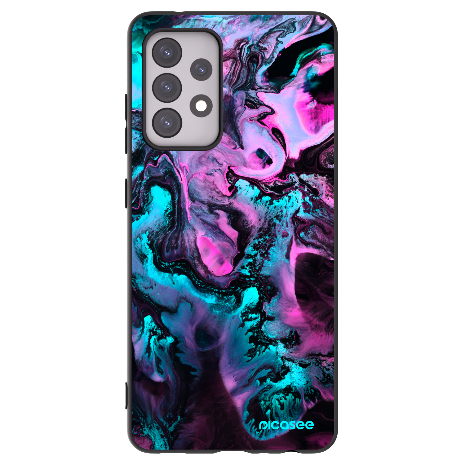 Picasee silikonowe czarne etui na Samsung Galaxy A52 5G A525F - Lean