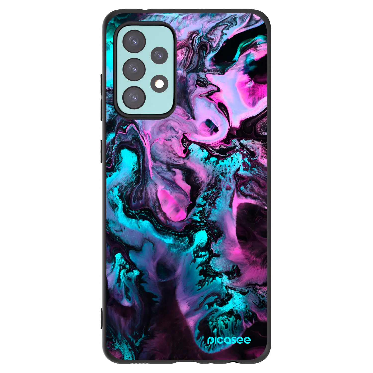 Picasee silikonowe czarne etui na Samsung Galaxy A72 A725F - Lean