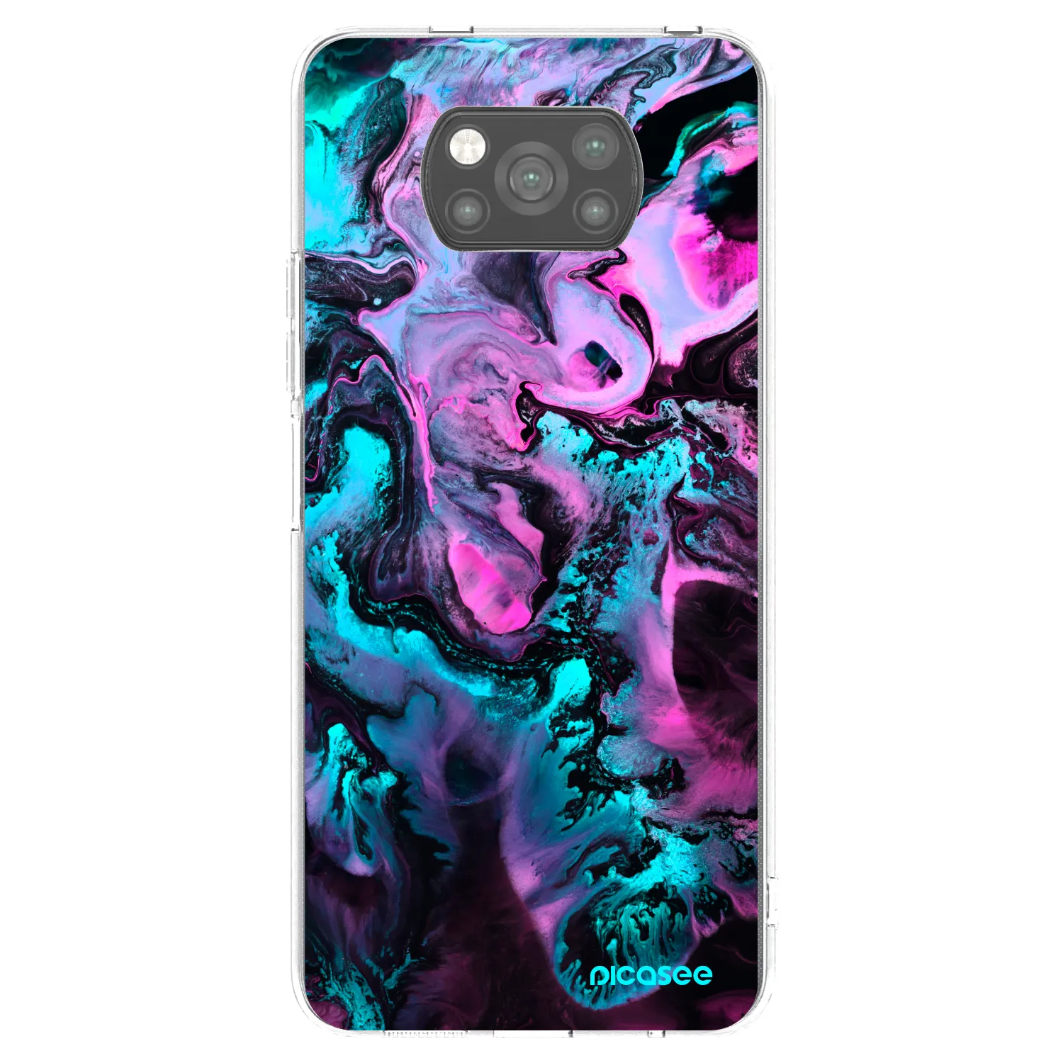 Picasee silikonowe czarne etui na Xiaomi Poco X3 Pro - Lean