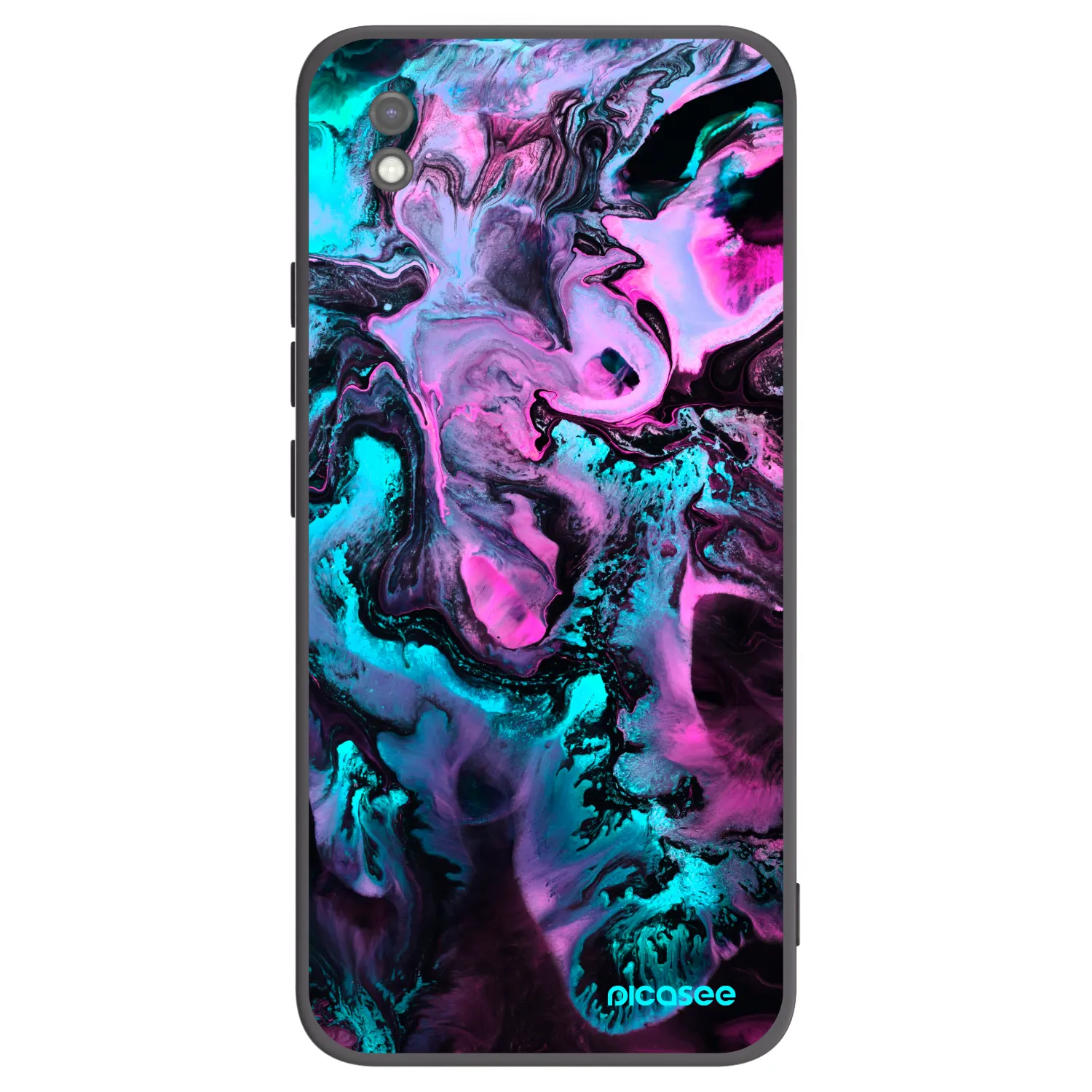 Picasee silikonowe czarne etui na Xiaomi Redmi 9AT - Lean