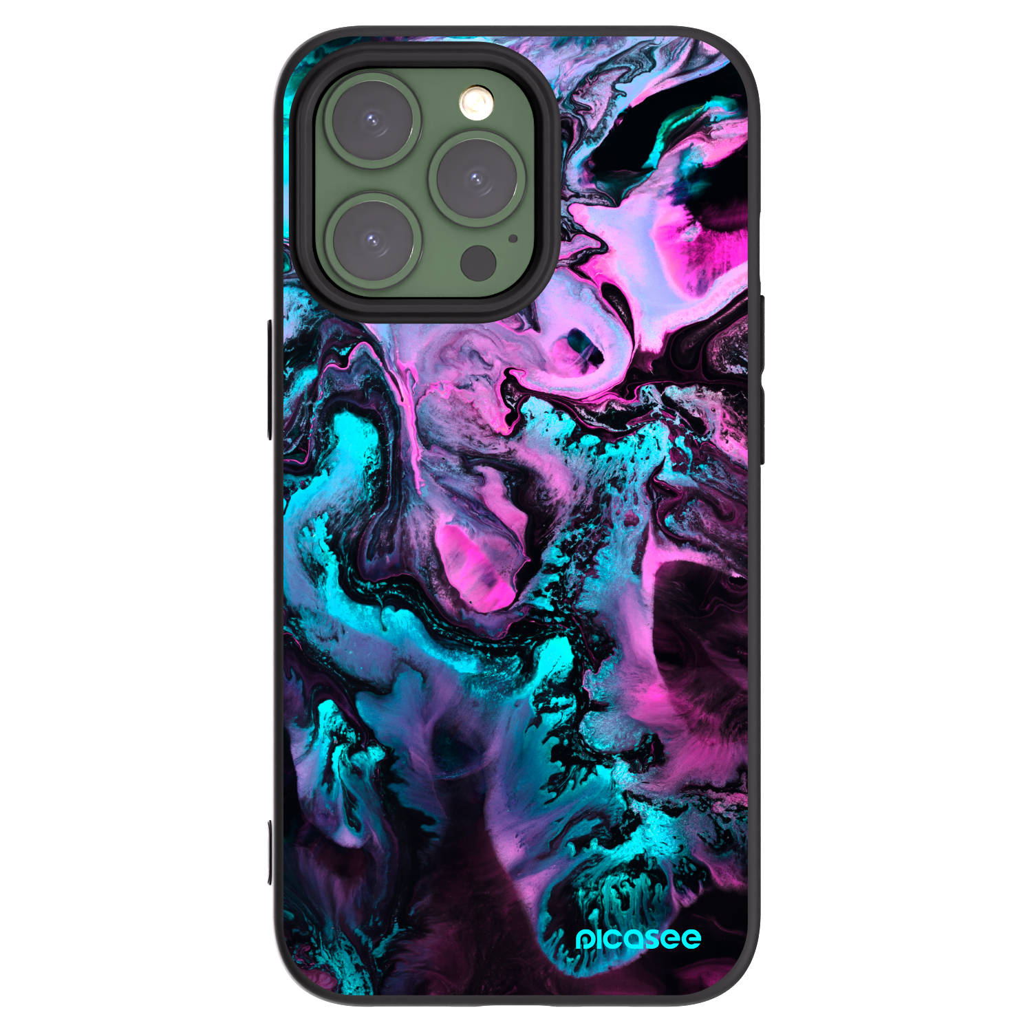 Picasee silikonowe czarne etui na Apple iPhone 13 Pro - Lean