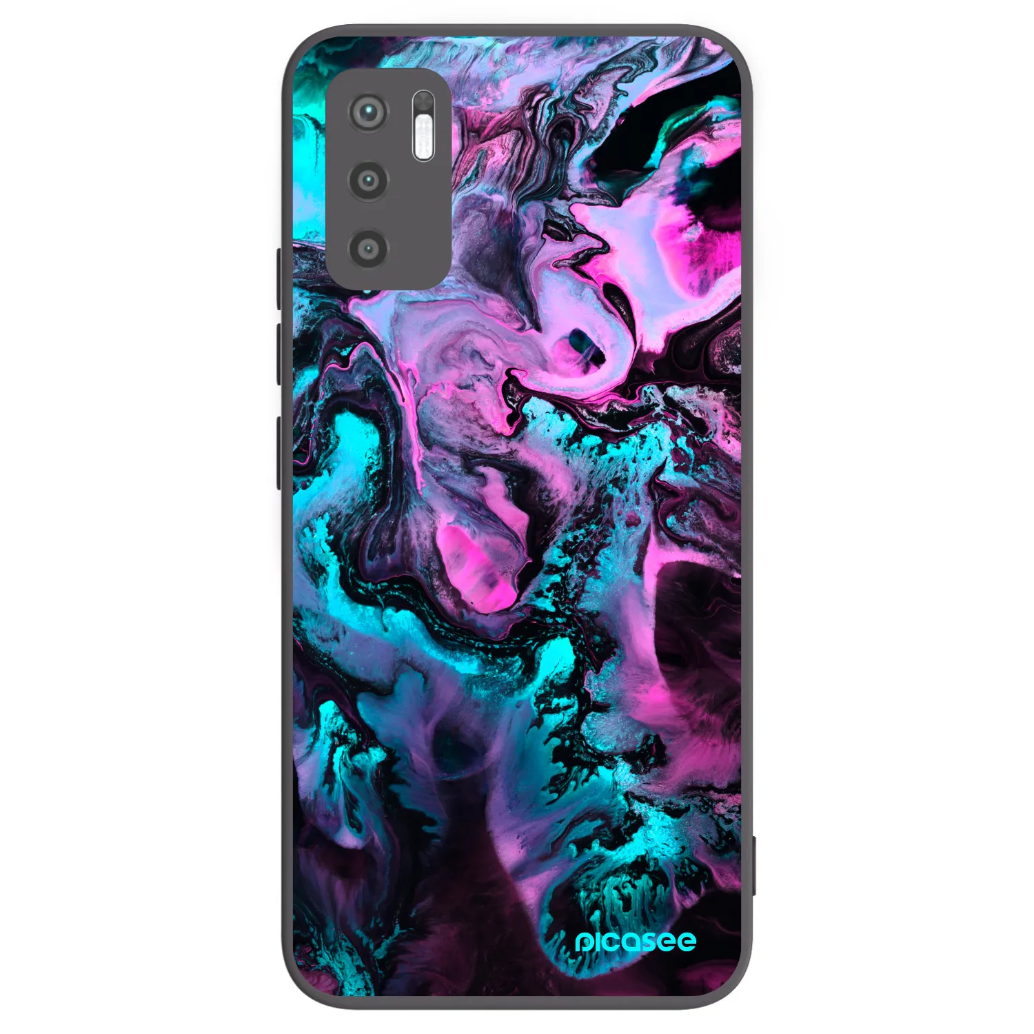 Picasee silikonowe czarne etui na Xiaomi Redmi Note 10 5G - Lean