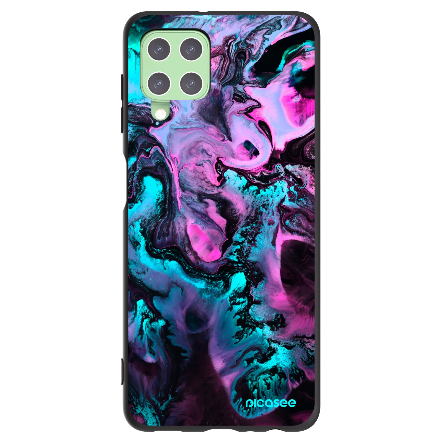 Picasee silikonowe czarne etui na Samsung Galaxy A22 A225F 4G - Lean