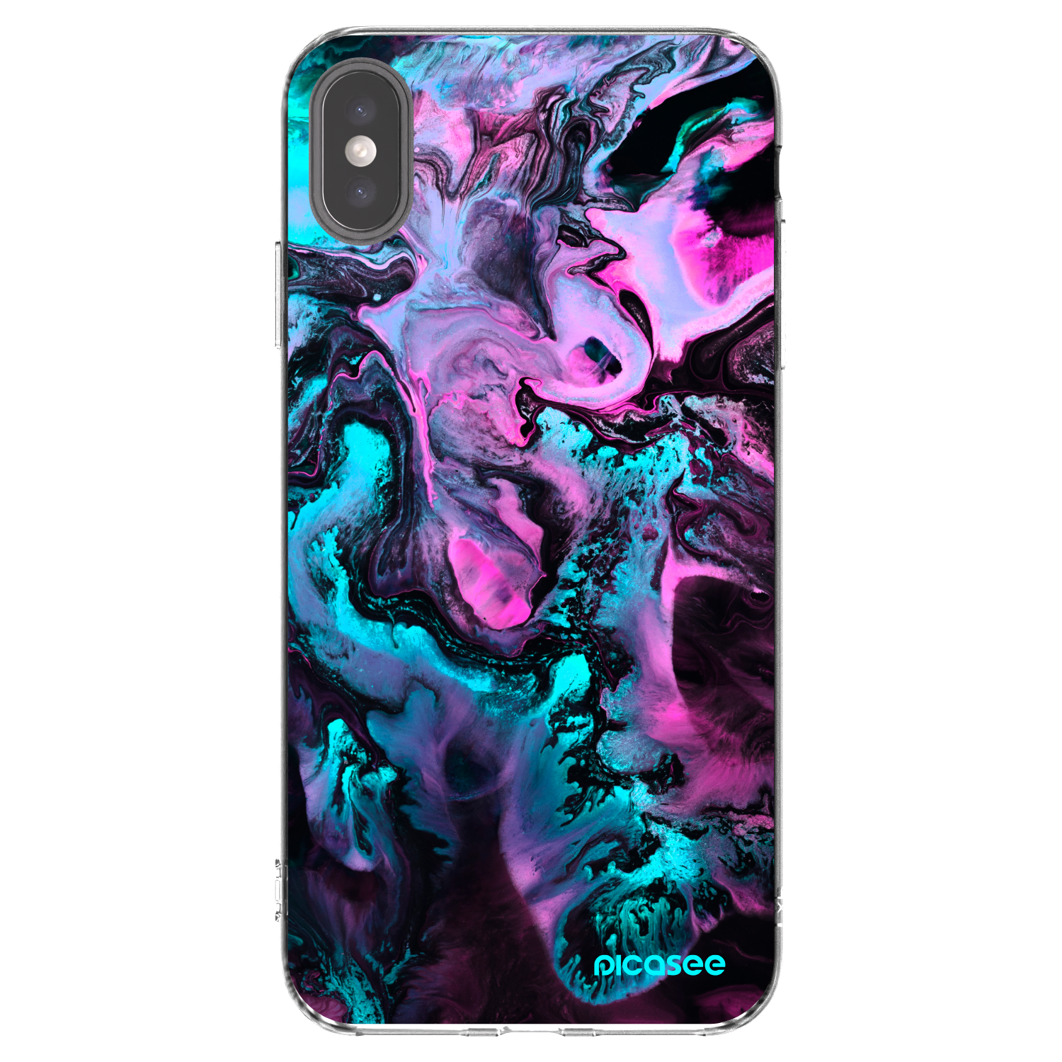 Picasee silikonowe przeźroczyste etui na Apple iPhone XS Max - Lean