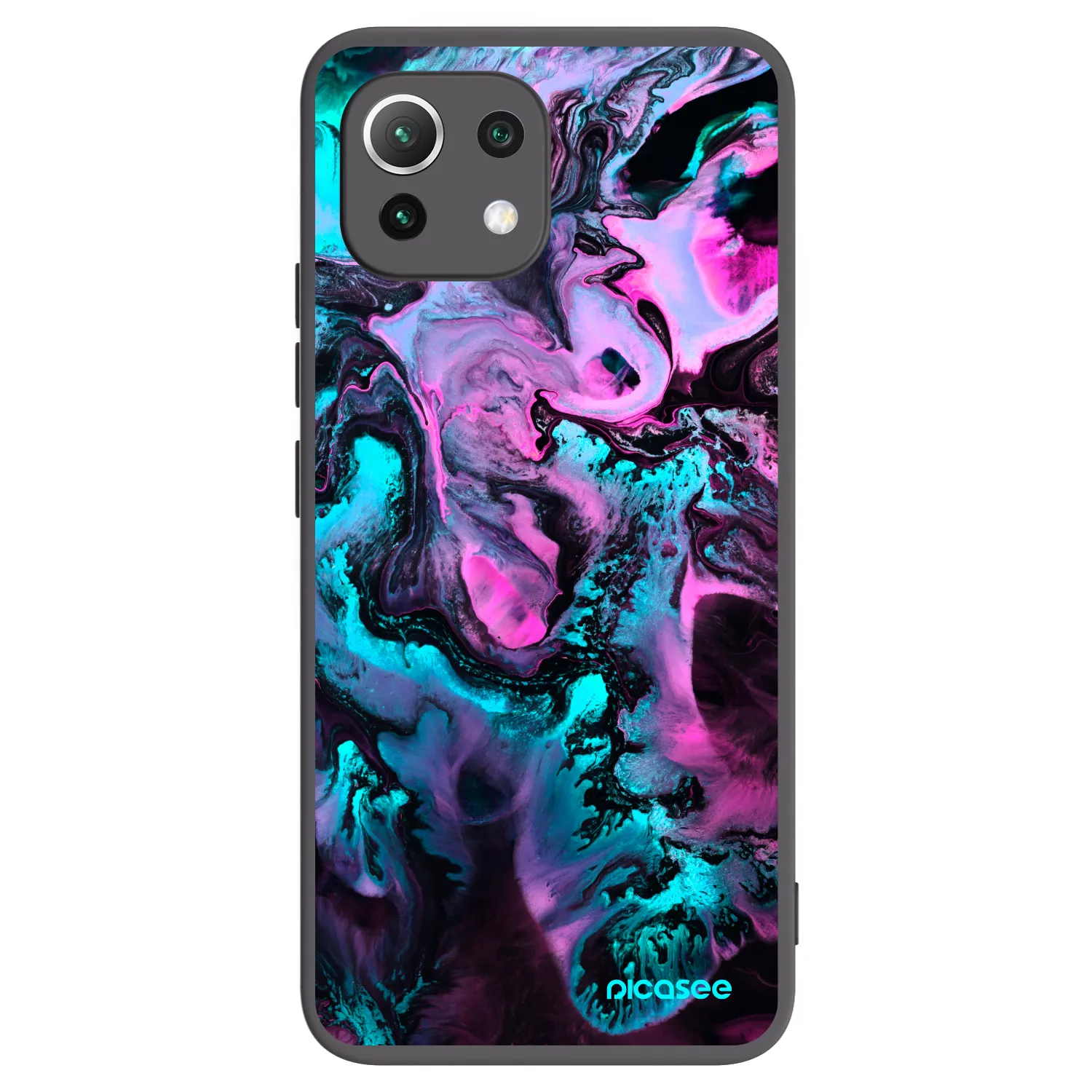 Picasee silikonowe czarne etui na Xiaomi 11 Lite 5G NE - Lean