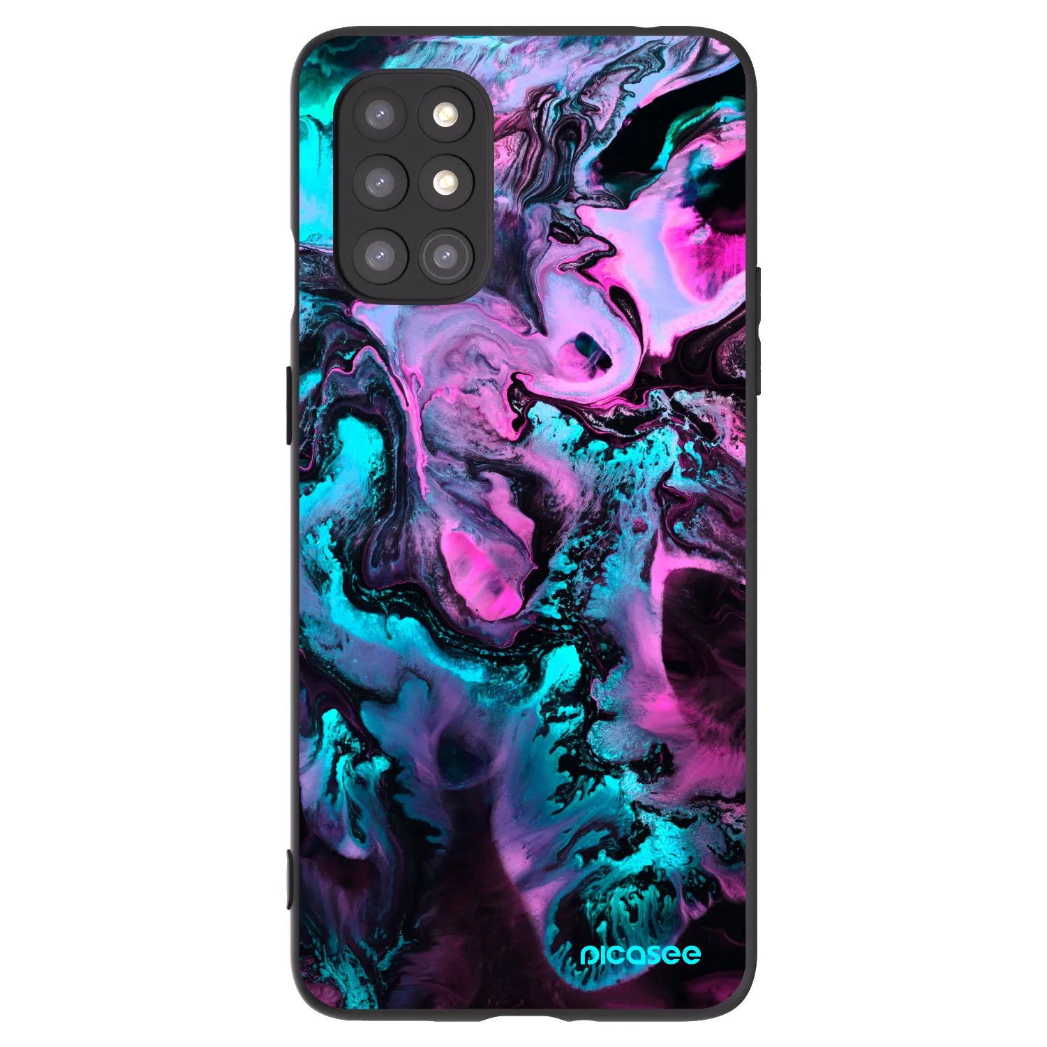 Picasee silikonowe czarne etui na OnePlus 8T - Lean