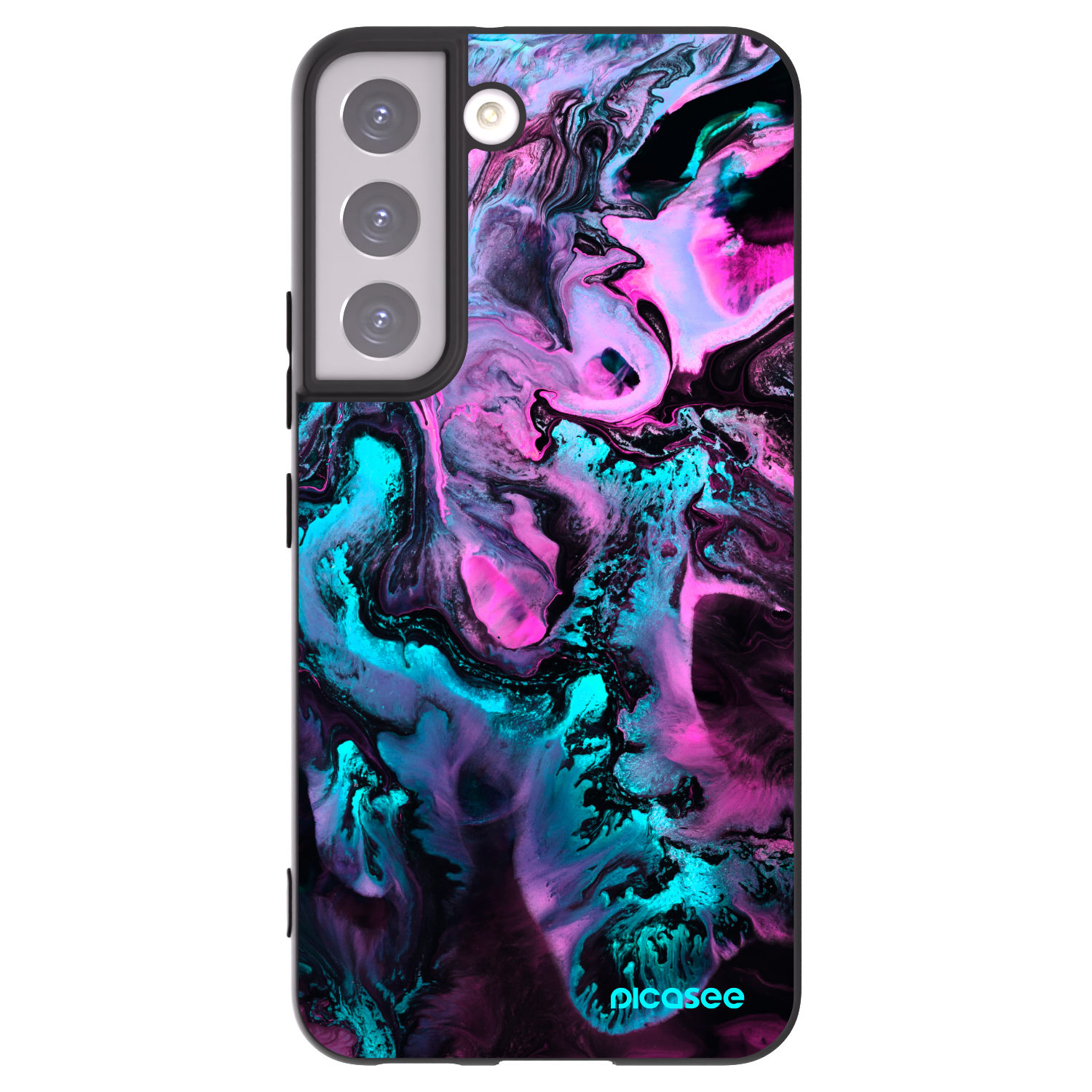 Picasee silikonowe czarne etui na Samsung Galaxy S22 5G - Lean