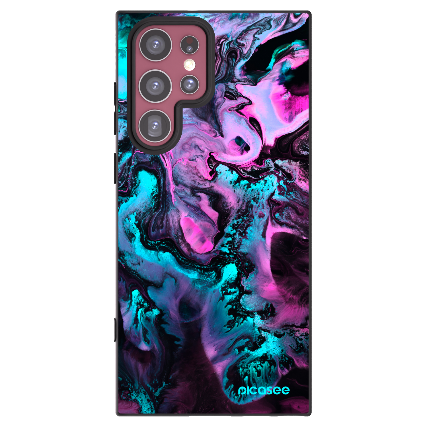 Picasee silikonowe czarne etui na Samsung Galaxy S22 Ultra 5G - Lean