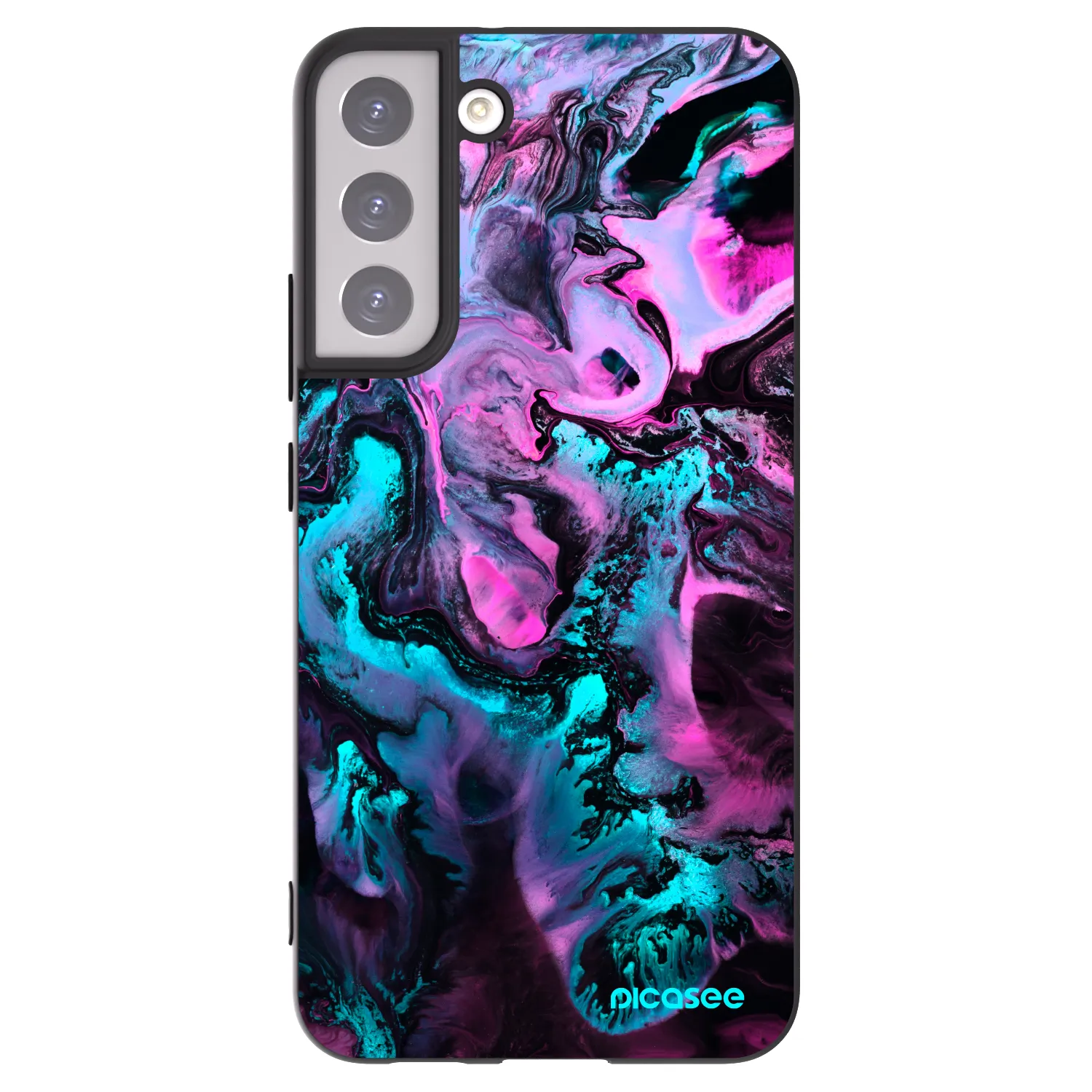 Picasee silikonowe czarne etui na Samsung Galaxy S22+ 5G - Lean