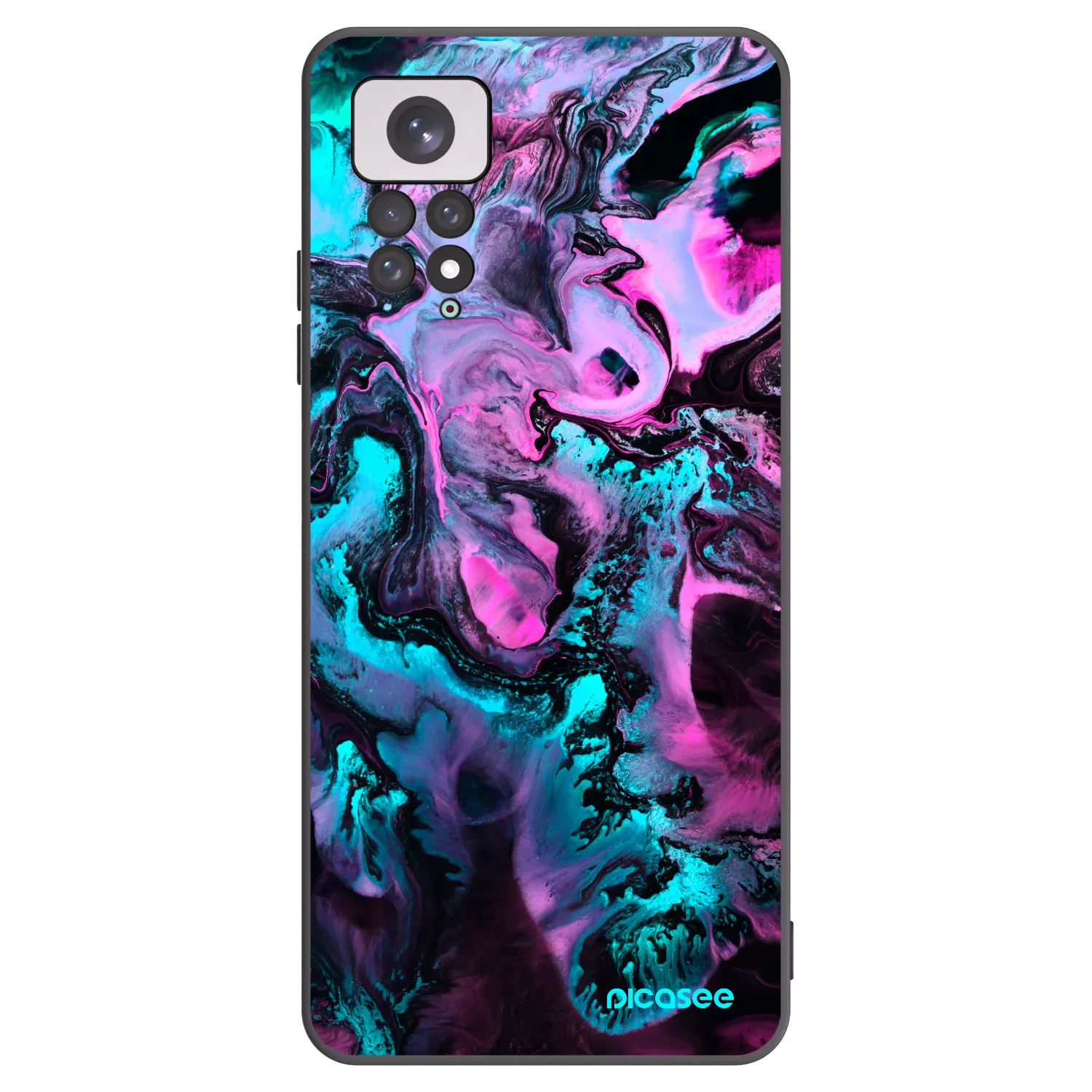 Picasee silikonowe czarne etui na Xiaomi Redmi Note 11 - Lean