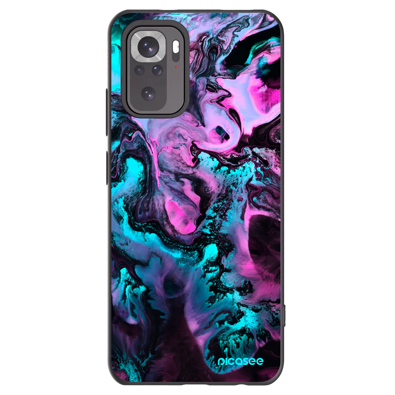 Picasee silikonowe czarne etui na Xiaomi Redmi Note 11S 4G - Lean