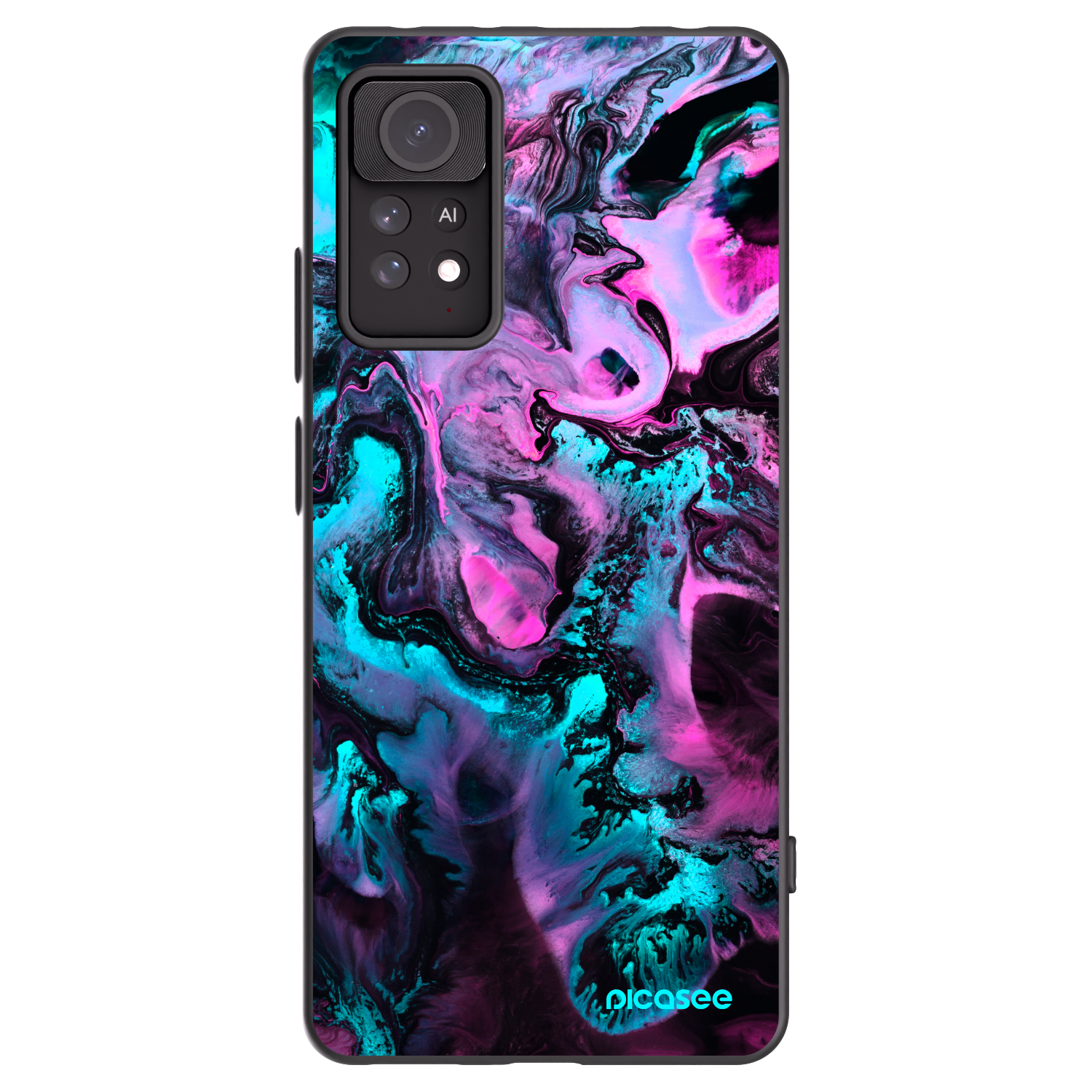 Picasee silikonowe czarne etui na Xiaomi Redmi Note 11 Pro 5G - Lean