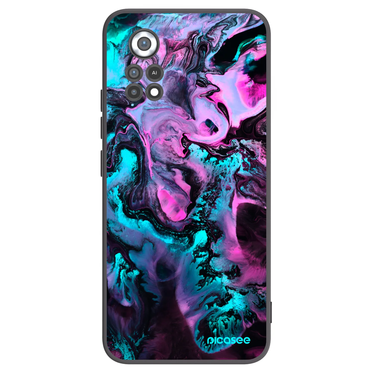Picasee silikonowe czarne etui na Xiaomi Poco X4 Pro 5G - Lean