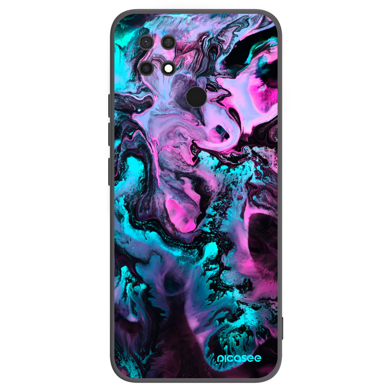 Picasee silikonowe czarne etui na Xiaomi Redmi 10C - Lean